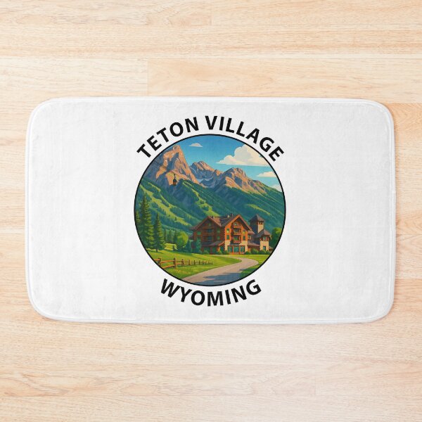 Item preview, Teton Village Wyoming Travel Poster – Scenic Mountain Resort Art USA designed and sold by inkNext.