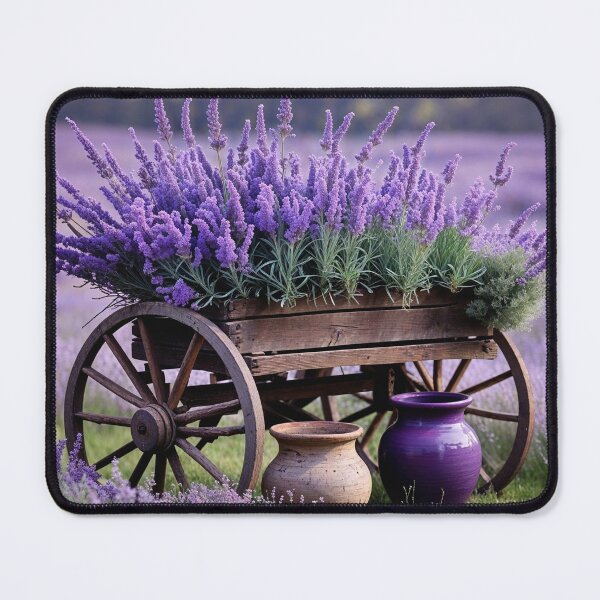 Item preview, Vintage Wooden Wagon with Fresh Lavender designed and sold by sneidere9dace.