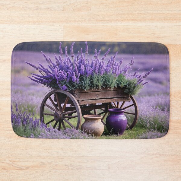 Item preview, Vintage Wooden Wagon with Fresh Lavender designed and sold by sneidere9dace.