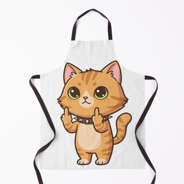 Item preview, Funny Middle Finger Cat – Sassy Cat Illustration, Bad Cattitude Humor designed and sold by JalalMsd.
