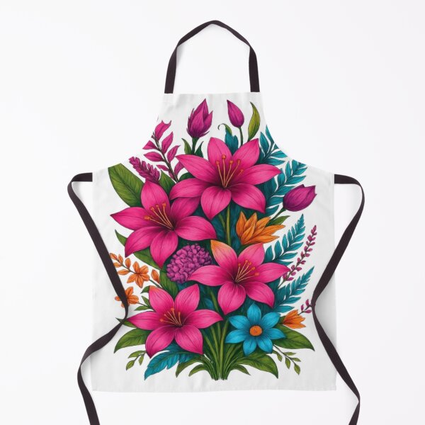 Item preview, Beautiful Pink Lily Floral Bouquet | Colorful Botanical Flower Illustration designed and sold by Akseries.