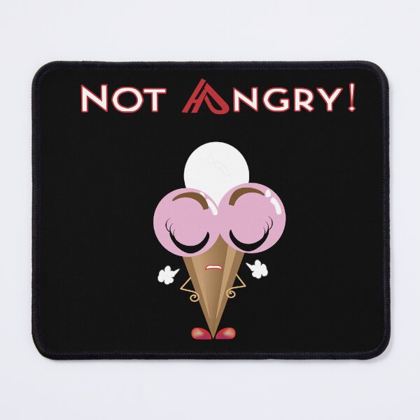 Item preview, Silly MIss Ice Cream: Not Angry- Cute and Fun Ice Cream Art Design designed and sold by MilabArt.