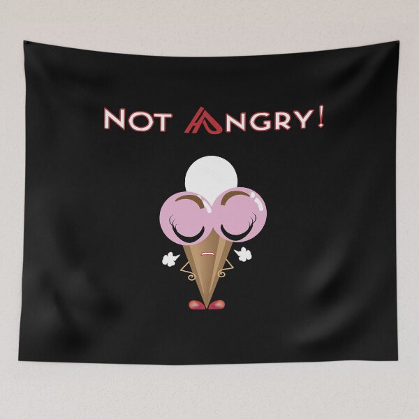 Item preview, Silly MIss Ice Cream: Not Angry- Cute and Fun Ice Cream Art Design designed and sold by MilabArt.