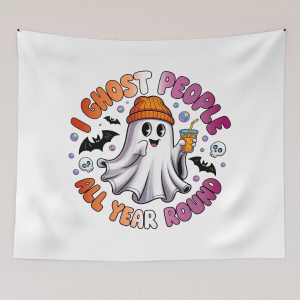 Item preview, Lesbian Pride Ghost Funny Halloween Design – I Ghost People All Year Round designed and sold by Travelslightly.