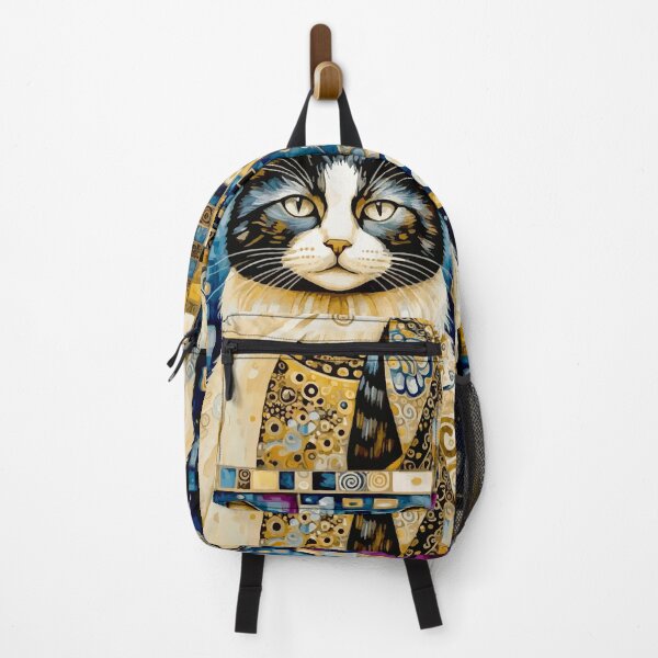 Item preview, Whimsical Gustav Klimt Tuxedo Cat Adorned in Patterns designed and sold by Vicky Brago-Mitchell®.