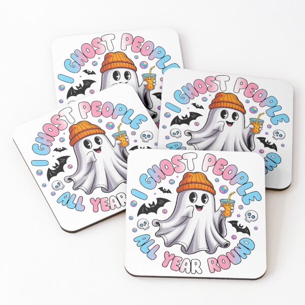 Item preview, Transgender Pride Ghost Funny Halloween Design – I Ghost People All Year Round designed and sold by Travelslightly.
