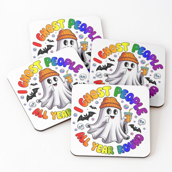 Item preview, LGBTQ Rainbow Ghost Funny Halloween – I Ghost People All Year Round designed and sold by Travelslightly.