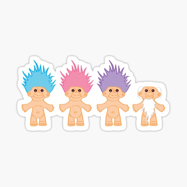 Lucky Trolls Sticker For Sale By Pdism Redbubble 