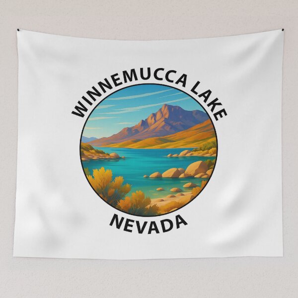 Item preview, Winnemucca Lake Nevada Desert Landscape Travel Poster USA designed and sold by inkNext.