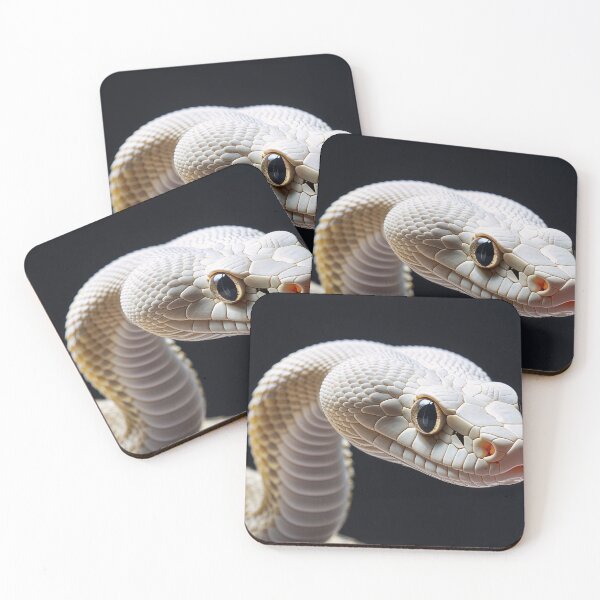 Item preview, White Snake Macro Portrait designed and sold by sneidere9dace.