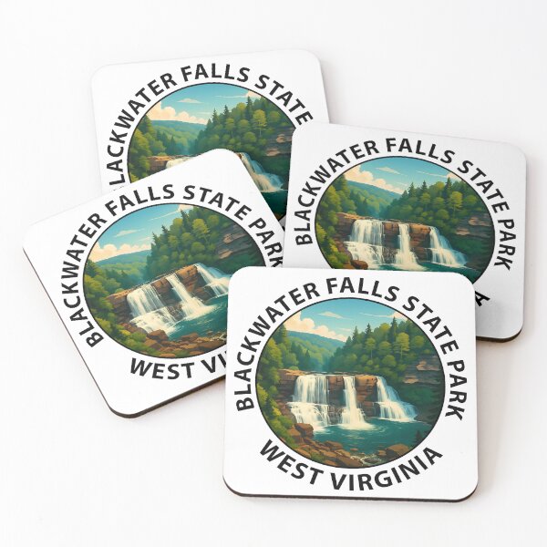 Item preview, Blackwater Falls State Park West Virginia Travel Poster – Scenic Waterfall Art USA designed and sold by inkNext.