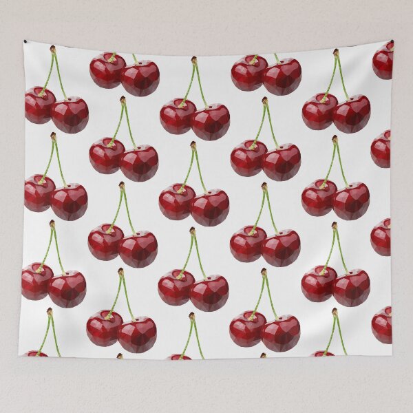 Artikelvorschau, Low Poly Cherry Illustration Geometrisch Obst Digitale Kunst entworfen und verkauft von jayson salvador.