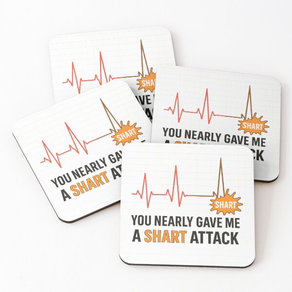Item preview, Funny ECG Heartbeat – You Nearly Gave Me a Shart Attack (Medical Humor Design) designed and sold by Chestamental.