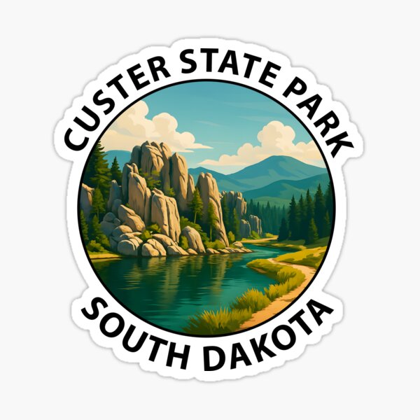 Custer State Park South Dakota – Scenic Black Hills Travel Poster USA Sticker