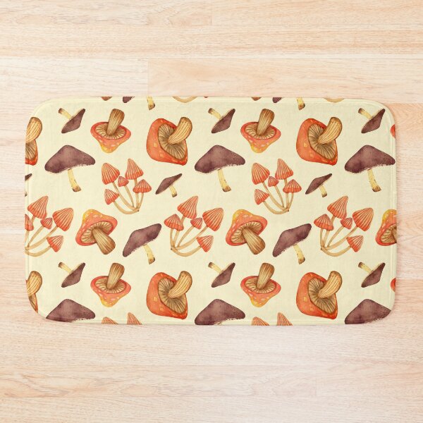 Item preview, Autumn mushrooms in watercolor designed and sold by OtterFactory.
