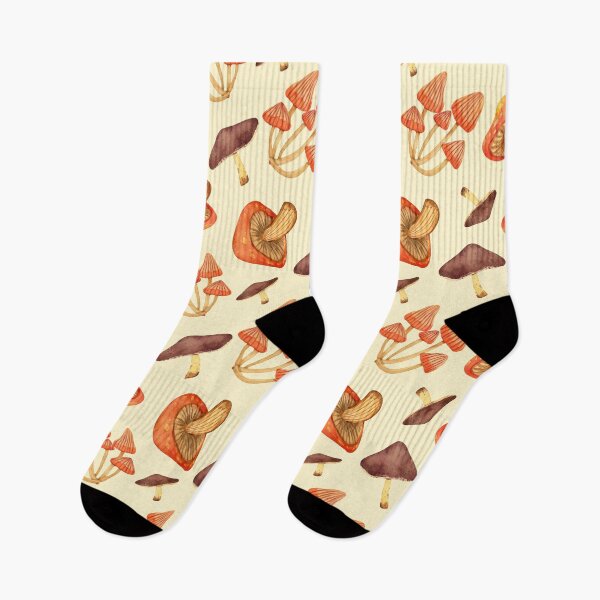 Item preview, Autumn mushrooms in watercolor designed and sold by OtterFactory.