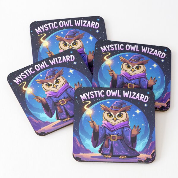 Item preview, Mystic Owl Wizard - Fantasy Art designed and sold by SababaShop.