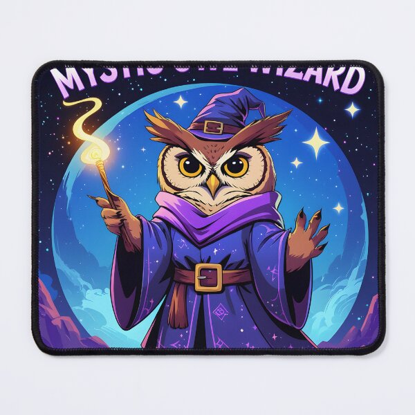 Item preview, Mystic Owl Wizard - Fantasy Art designed and sold by SababaShop.