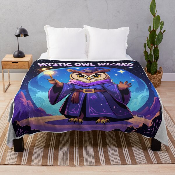 Item preview, Mystic Owl Wizard - Fantasy Art designed and sold by SababaShop.