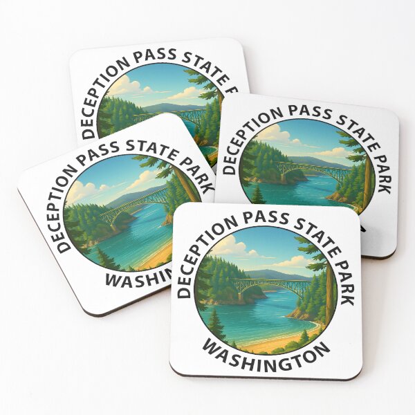 Item preview, Deception Pass State Park Washington – Scenic Travel Poster USA designed and sold by inkNext.