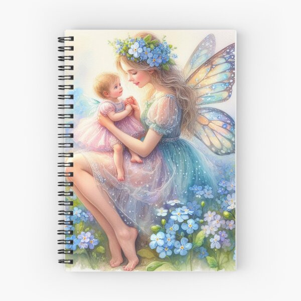 Item preview, Forget-me -not fairy mother and child designed and sold by Faerieglen.