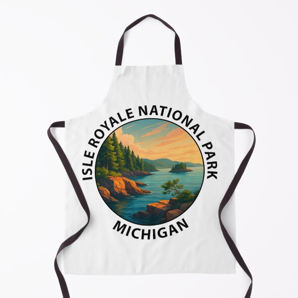 Item preview, Isle Royale National Park Michigan Travel Poster – Lake Superior Wilderness Art USA designed and sold by inkNext.