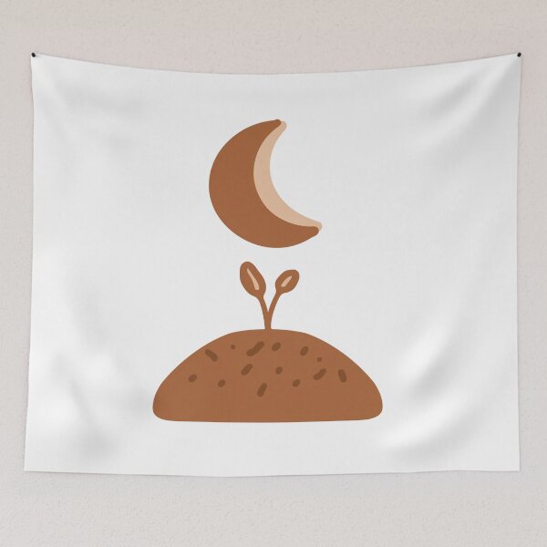 Item preview, Boho Terra Moon Sprout designed and sold by OhMyCotton.