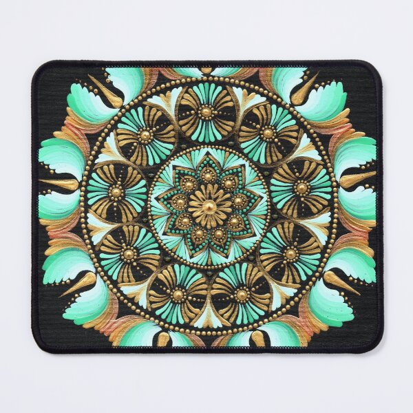 Item preview, Emerald Bloom Chakra Mandala Art designed and sold by www.mojamalamandala.si.