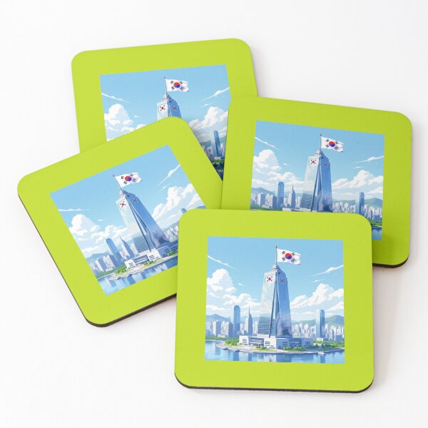 Item preview, 63 Building Seoul with Taegeukgi 3D Sketch,  designed and sold by PaintMeWorld.