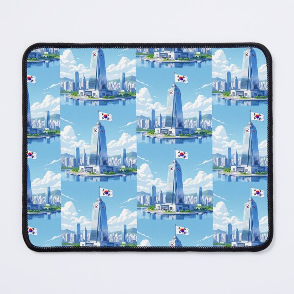 Item preview, 63 Building Seoul with Taegeukgi 3D Sketch, designed and sold by PaintMeWorld.