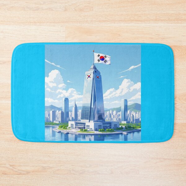 Item preview, 63 Building Seoul with Taegeukgi 3D Sketch, designed and sold by PaintMeWorld.
