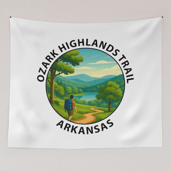 Item preview, Ozark Highlands Trail Arkansas Hiking Poster – Scenic Nature Travel Art USA designed and sold by inkNext.
