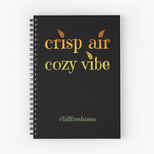 Item preview, Crisp air, cozy Vibe. Autumn style with falling leaves. #fallfreshness designed and sold by InkMarks.