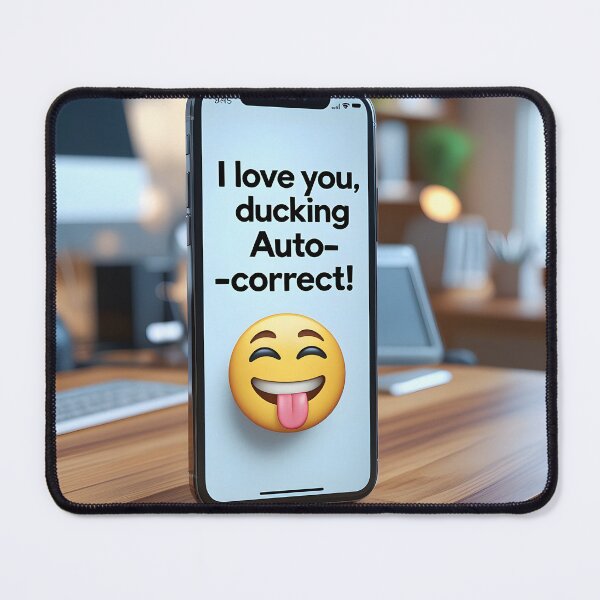 Item preview, Ducking Autocorrect Fail - Funny Phone Typing Humor designed and sold by SababaShop.