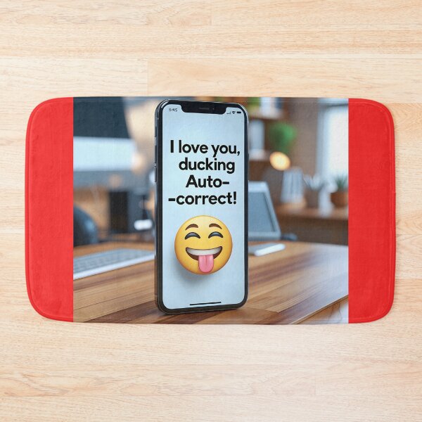 Item preview, Ducking Autocorrect Fail - Funny Phone Typing Humor designed and sold by SababaShop.