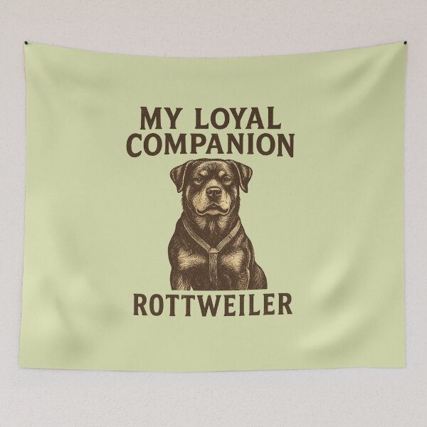 Item preview, Canicross – My Loyal Companion Rottweiler Vintage Dog Design designed and sold by Meandmyshop.