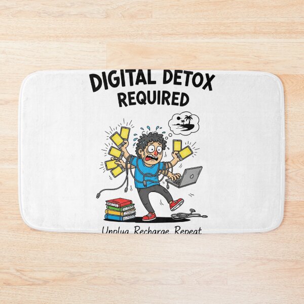 Item preview, Digital detox required, Unplug Recharge Repeat designed and sold by snapacrab.