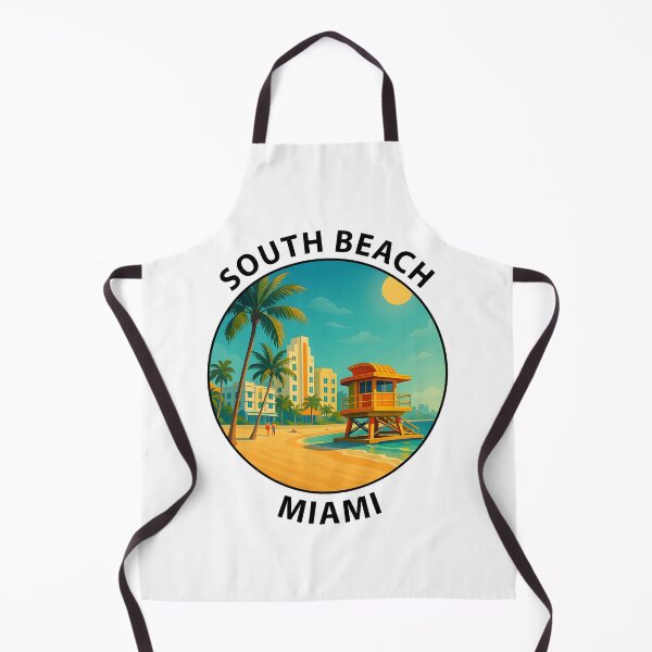 Item preview, Miami South Beach Art Deco Skyline – Tropical Travel Poster USA designed and sold by inkNext.