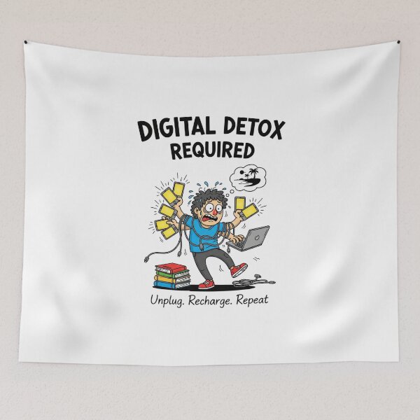 Item preview, Digital detox required, Unplug Recharge Repeat designed and sold by snapacrab.