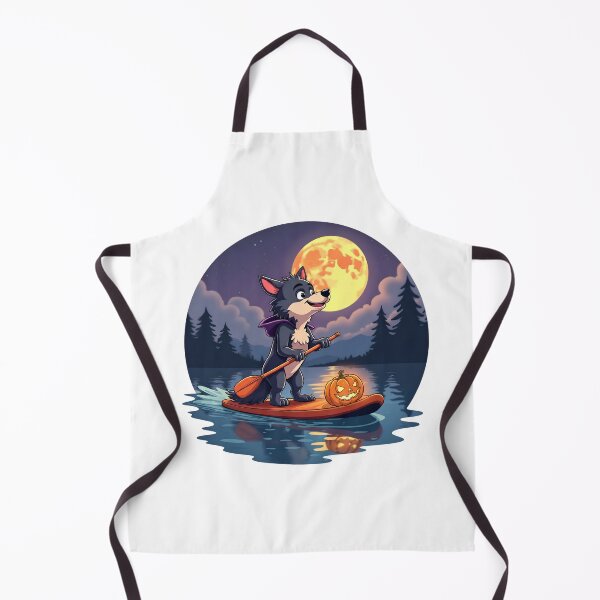 Item preview, Howl on the Water – Halloween Paddle Dog designed and sold by sharifex.