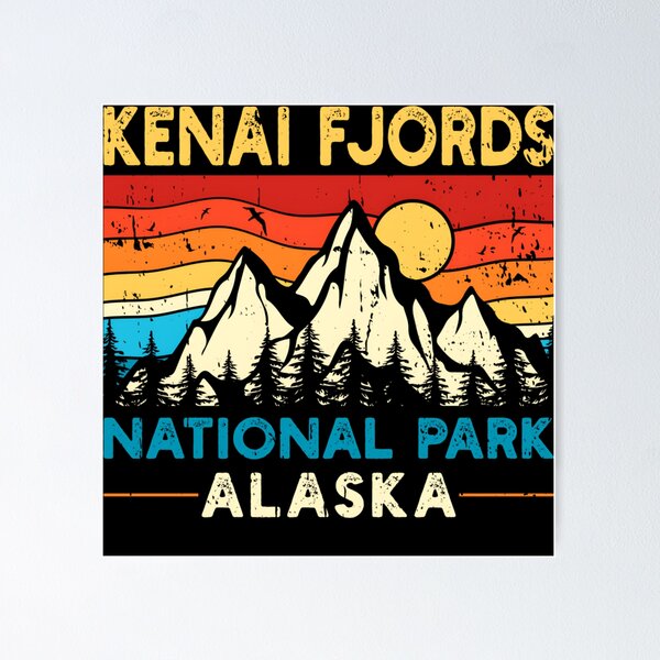 Artikelvorschau, Kenai Fjords Nationalpark Vintage Retro entworfen und verkauft von tedroyegelsd.
