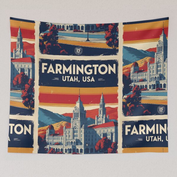 Item preview, Farmington Utah 1950s USA Vintage Travel Tourism designed and sold by TravelersGems.