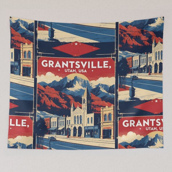 Item preview, Grantsville Utah 1950s USA Vintage Travel Tourism designed and sold by TravelersGems.