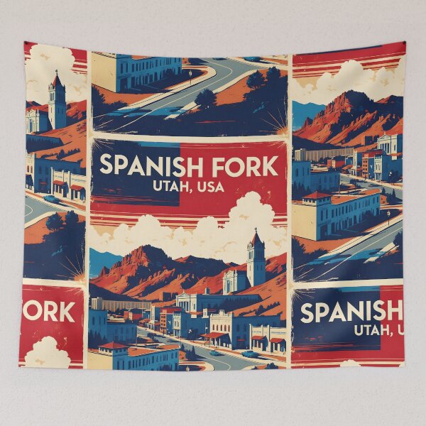 Item preview, Spanish Fork Utah 1950s USA Vintage Travel Tourism designed and sold by TravelersGems.