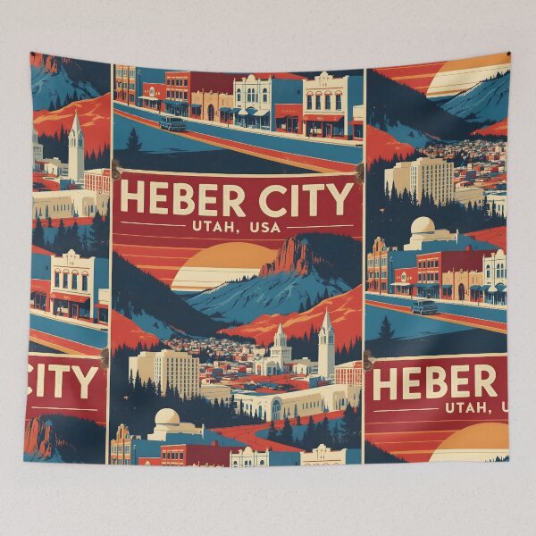 Item preview, Heber City Utah 1950s USA Vintage Travel Tourism designed and sold by TravelersGems.