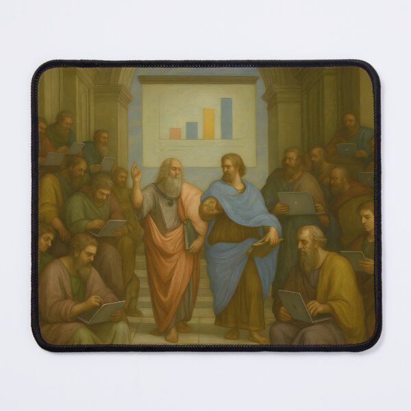 Item preview, Ancient Philosophers with Laptops | Funny Classical Meme Digital Art designed and sold by The Classics Freak.