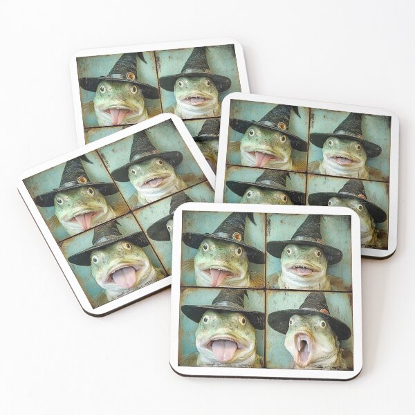 Item preview, Funny Fish in a Witches Hat – Quirky Halloween Photobooth designed and sold by RockFireMerch.