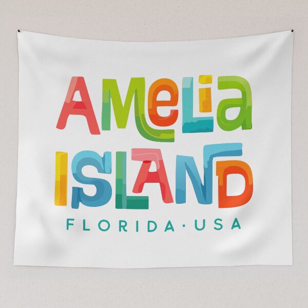 Item preview, Amelia Island Florida Retro Tropical Design designed and sold by Futurebeachbum.