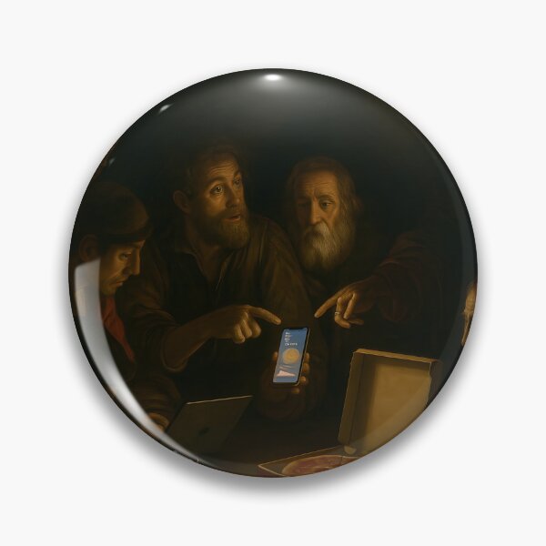 Item preview, The Calling of Saint Pizza | Funny Caravaggio Parody Meme Art designed and sold by The Classics Freak.