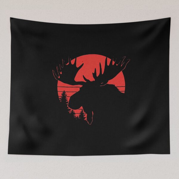 Item preview, Minimalist Moose Line Art – Modern Nature Design designed and sold by Art-Design-EM.